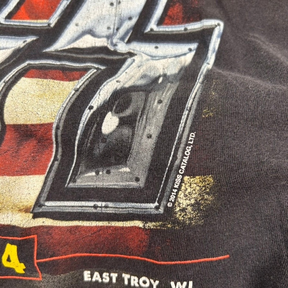KISS Def Leppard Shirt Mens XL Tour 2014 40th Anniversary Band Merch Distressed - Picture 3 of 8